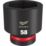Milwaukee 49-66-6612 SHOCKWAVE Impact Duty 1-Inch Drive 58MM Standard 6 Point Socket