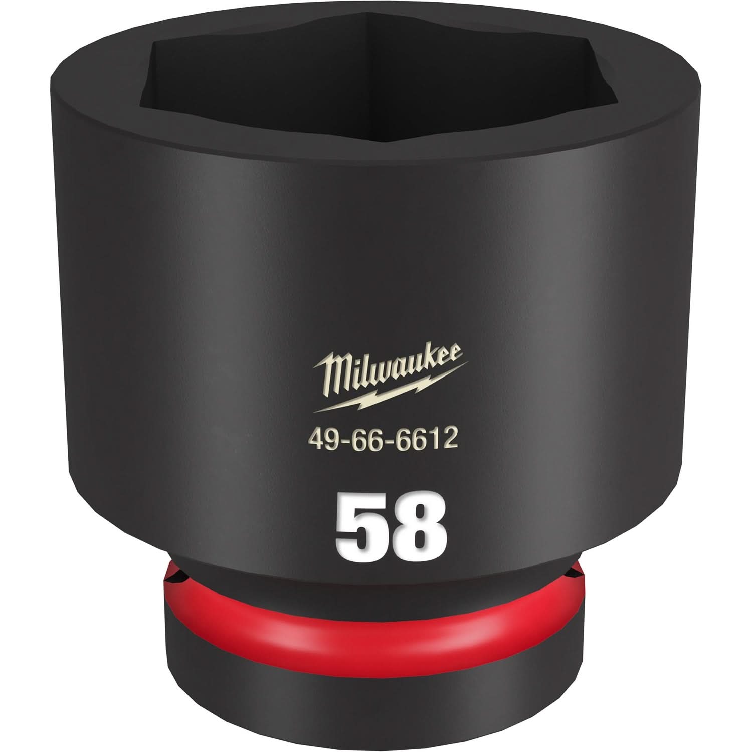 Milwaukee 49-66-6612 SHOCKWAVE Impact Duty 1-Inch Drive 58MM Standard 6 Point Socket