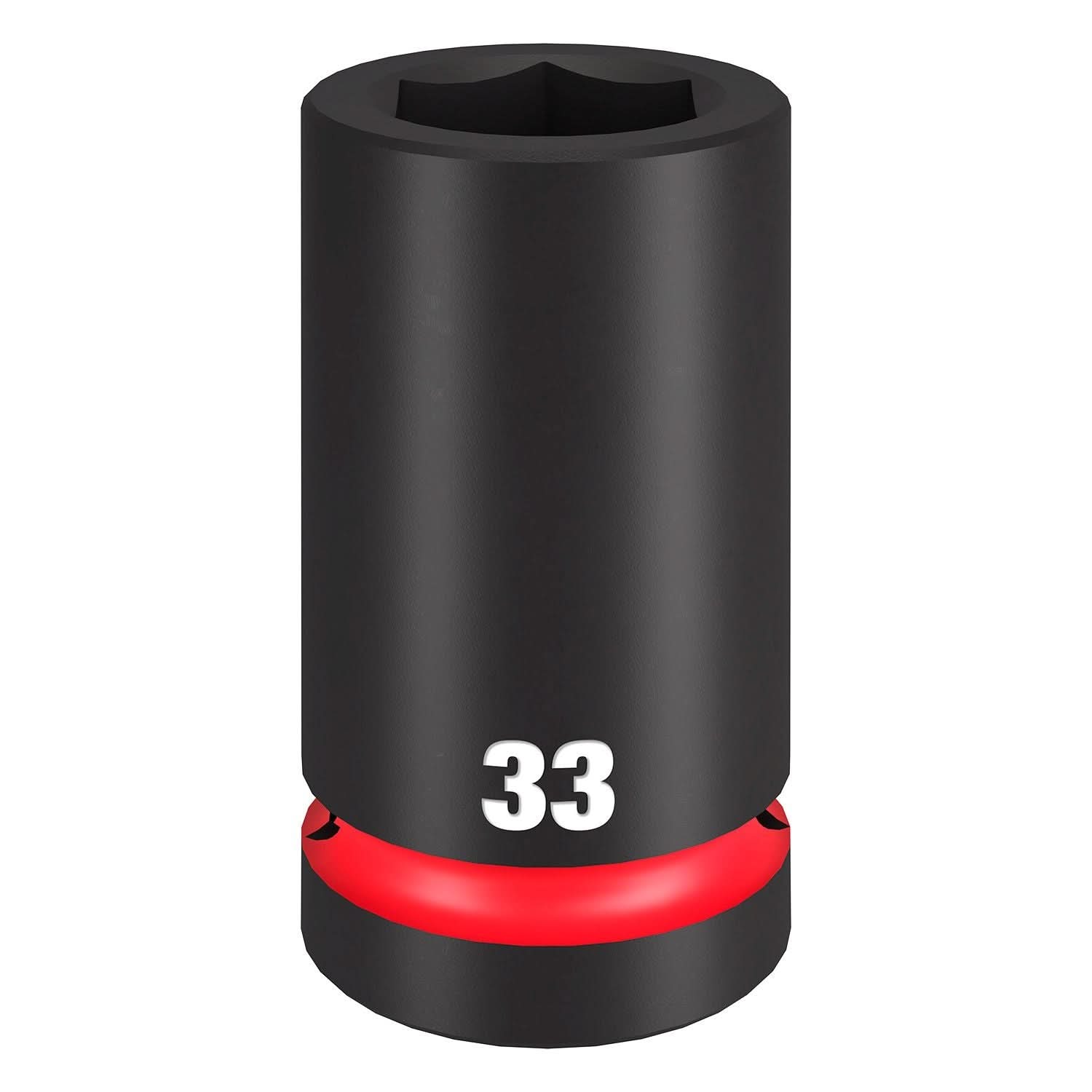 Milwaukee 49-66-6627 SHOCKWAVE Impact Duty 1" Drive 33mm Deep 6 Point Socket