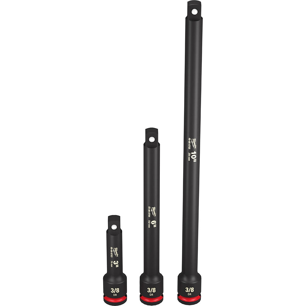 Milwaukee 49-66-6714 3PC SHOCKWAVE Impact Duty 3/8-Inch Drive Extension Set