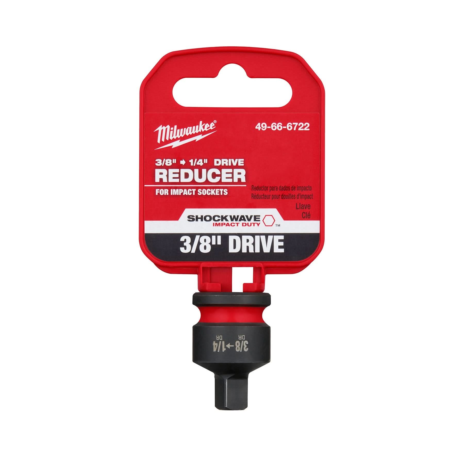 Milwaukee 49-66-6722 SHOCKWAVE Impact Duty 3/8-Inch Drive 1/4-Inch Drive Reducer
