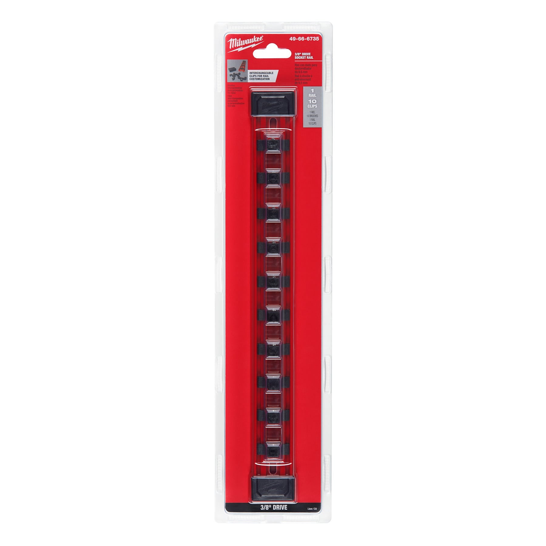 Milwaukee 49-66-6735 3/8-Inch Drive Socket Rail