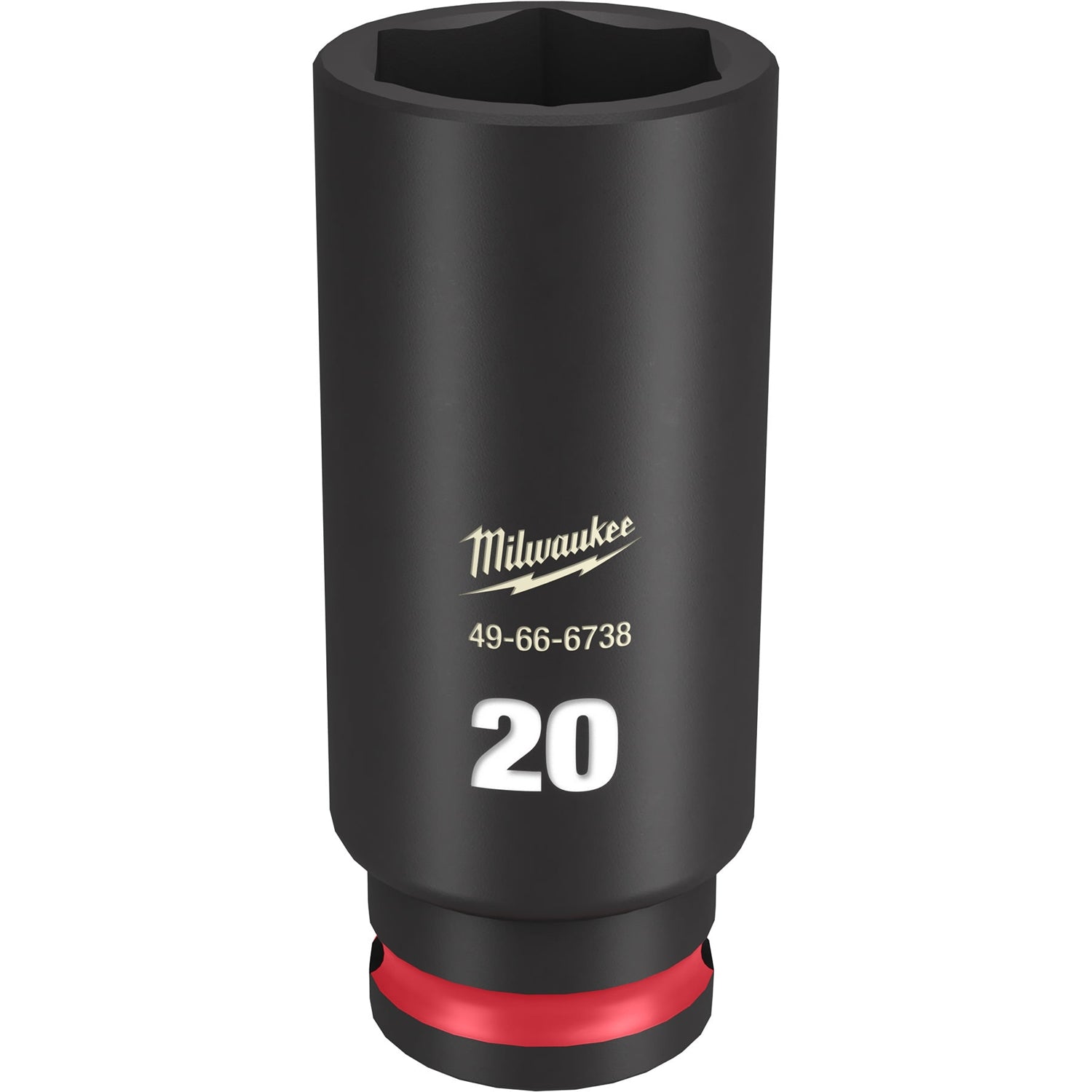 Milwaukee 49-66-6738 SHOCKWAVE Impact Duty 3/8-Inch Drive 20MM Deep 6 Point Socket