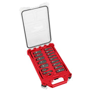 Milwaukee 49-66-6800 SHOCKWAVE Impact Duty Socket 3/8" Drive 17-Piece SAE PACKOUT Set