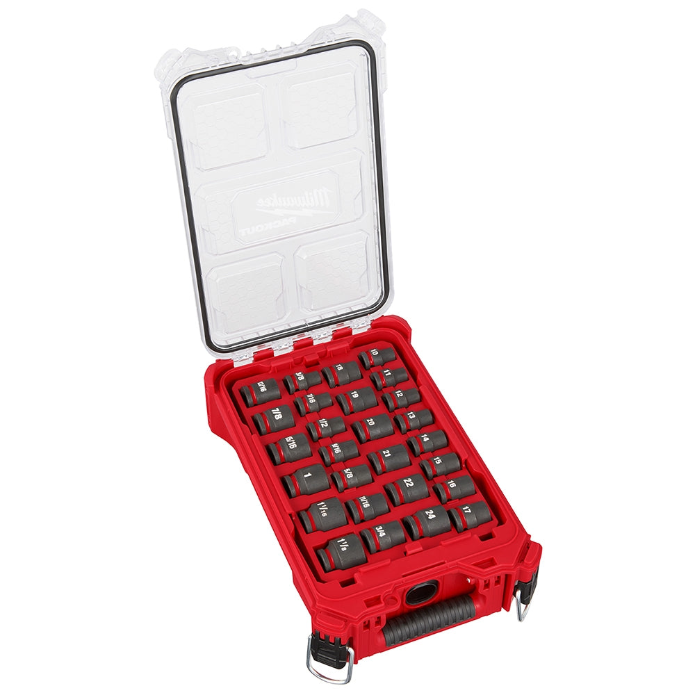 Milwaukee 49-66-6804 SHOCKWAVE Impact Duty Socket 1/2"-Drive 27-Piece Metric PACKOUT Set