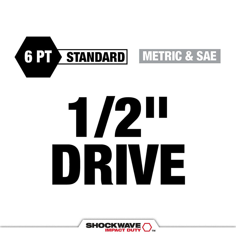 Milwaukee 49-66-6804 SHOCKWAVE Impact Duty Socket 1/2"-Drive 27-Piece Metric PACKOUT Set
