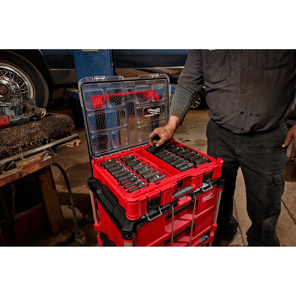 Milwaukee 49-66-6805 SHOCKWAVE Impact Duty Socket 3/8"-Drive 36-Piece PACKOUT Set