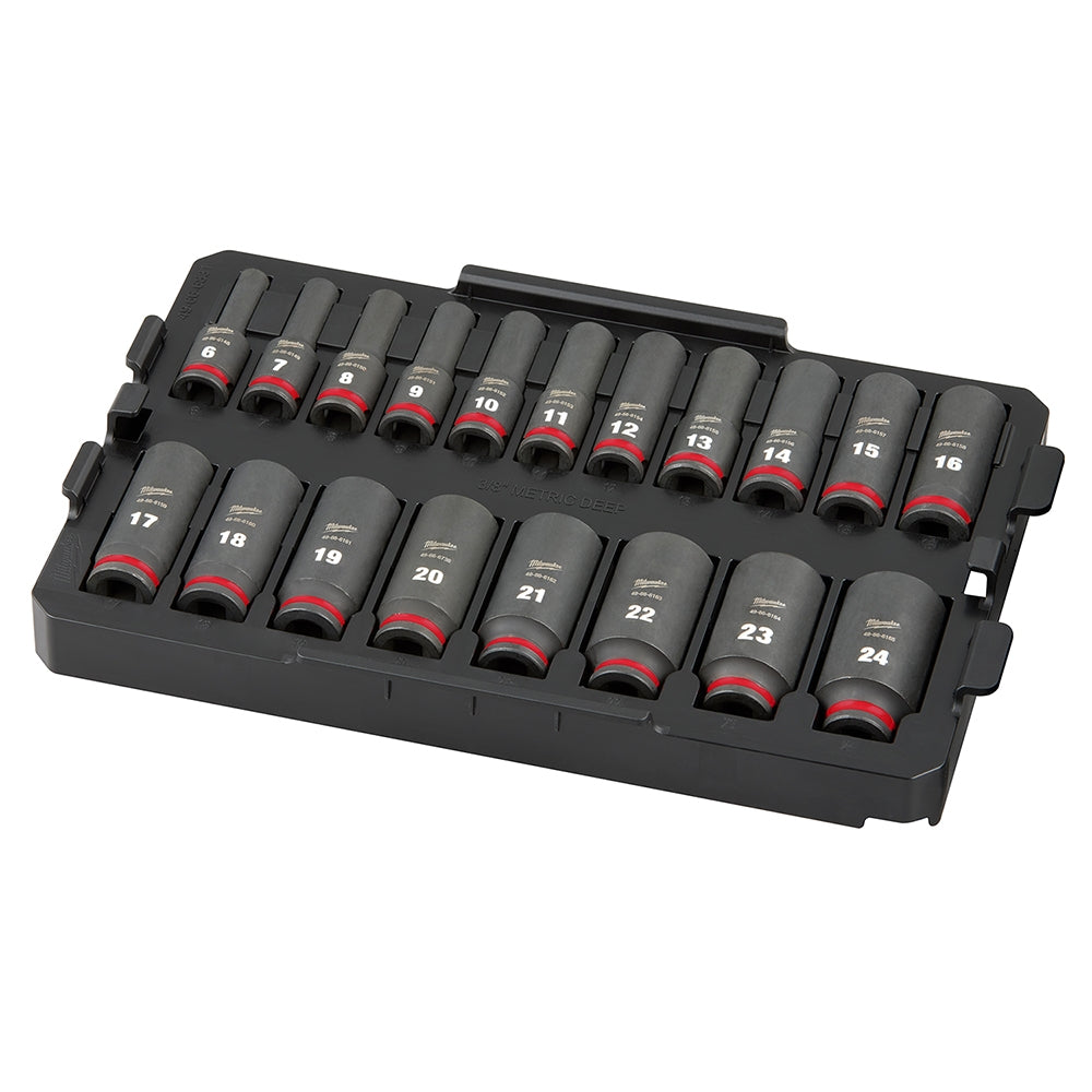 49-66-6816 SHOCKWAVE Impact Duty Socket 3/8" Dr 19PC MM TRAY Set