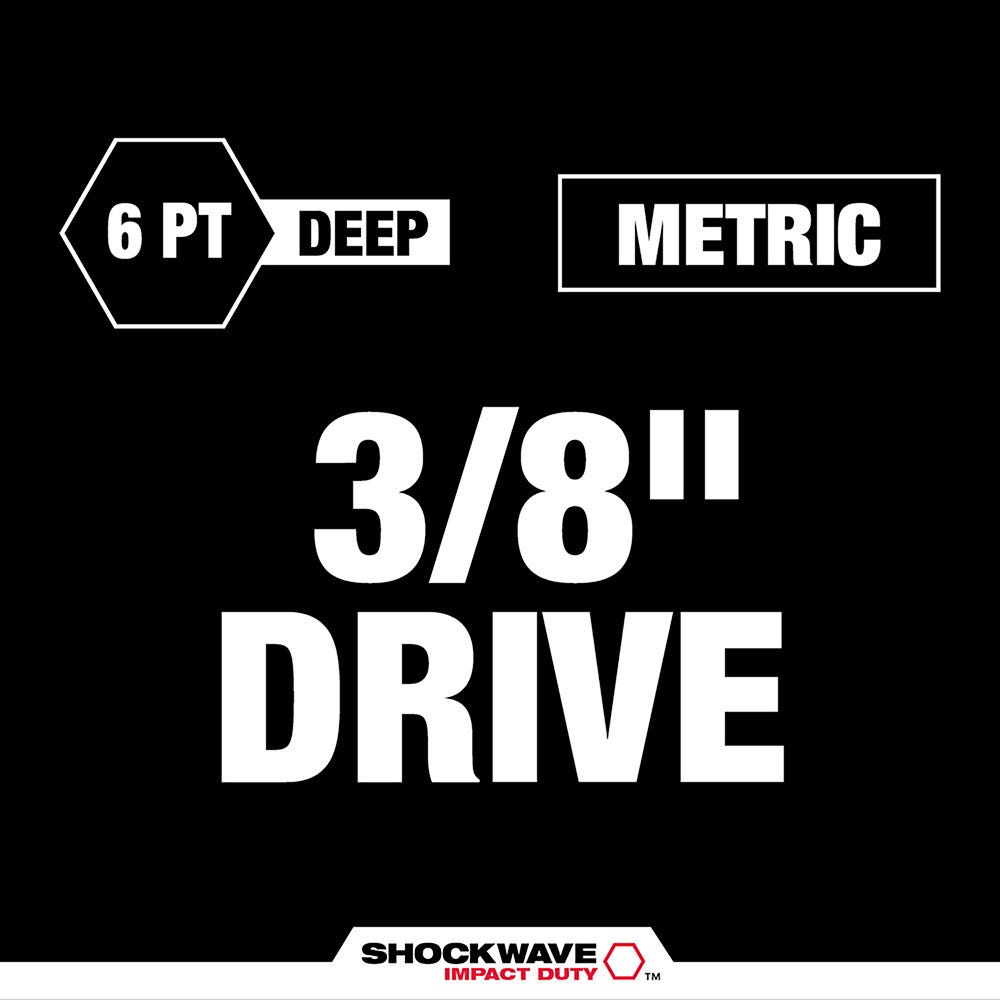 49-66-6816 SHOCKWAVE Impact Duty Socket 3/8" Dr 19PC MM TRAY Set