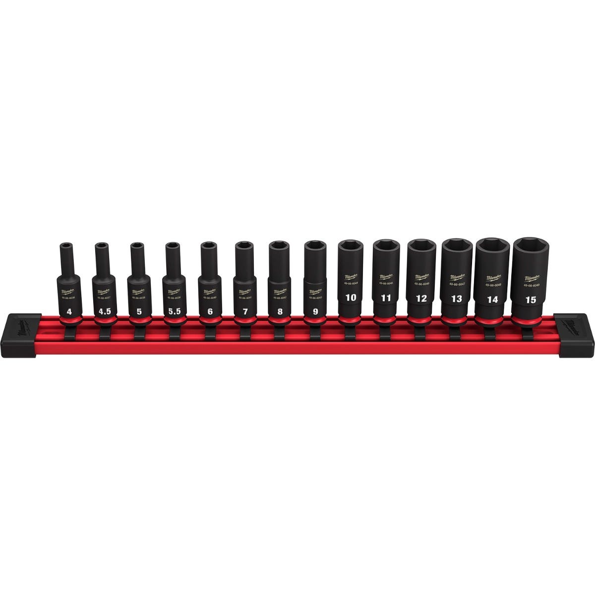 Milwaukee 49-66-7003 14-Piece SHOCKWAVE 1/4-Inch Metric Deep 6-Point Impact Duty Socket Set