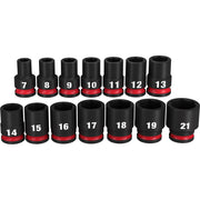 Milwaukee 49-66-7007 14-Piece SHOCKWAVE 3/8-Inch Drive Metric Standard 6-Point Impact Duty Socket Set