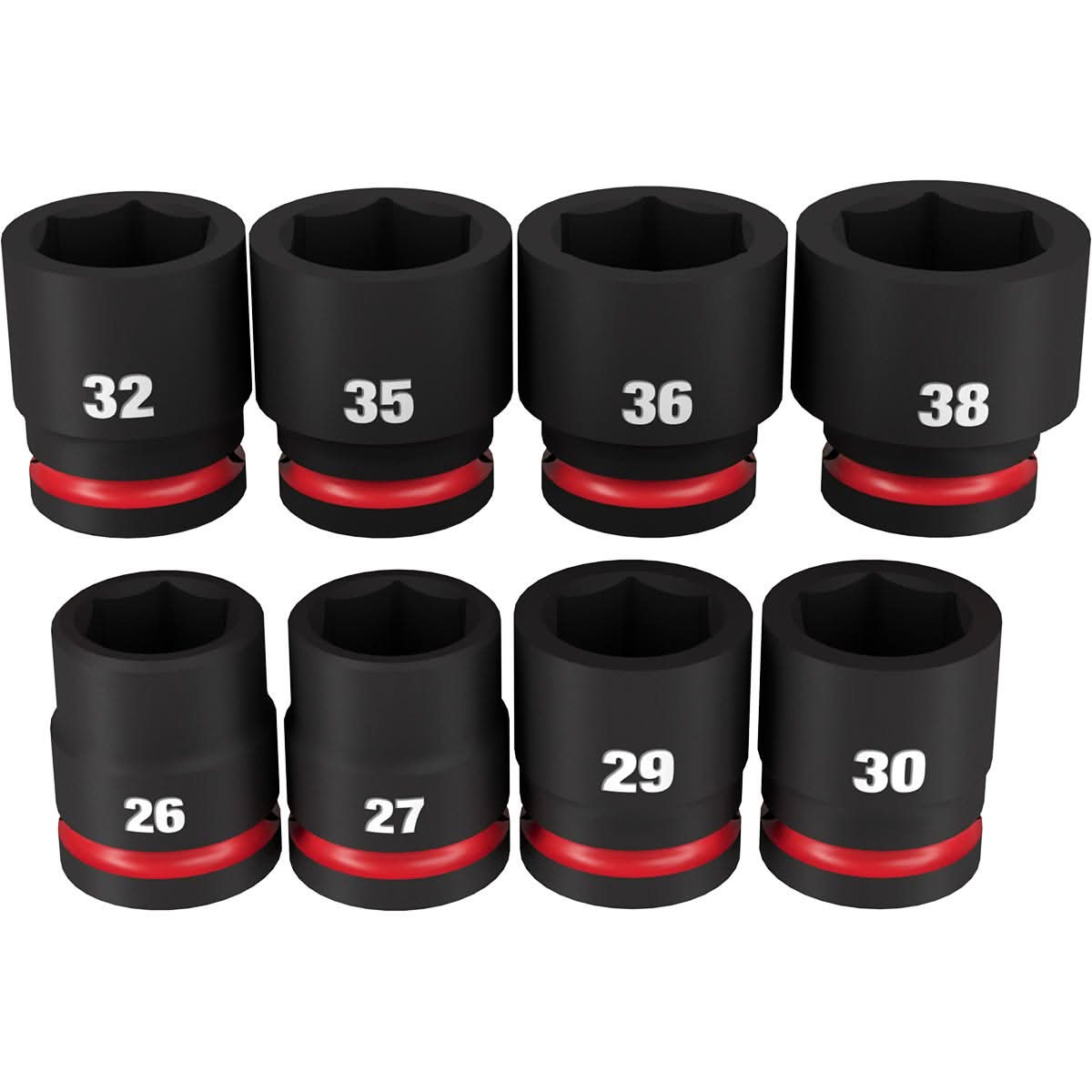 Milwaukee 49-66-7019 8-Piece SHOCKWAVE 3/4-Inch Drive Metric Standard 6-Point Impact Duty Socket Set