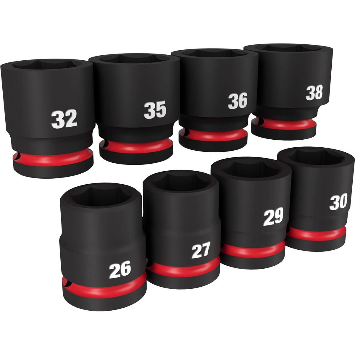 Milwaukee 49-66-7019 8-Piece SHOCKWAVE 3/4-Inch Drive Metric Standard 6-Point Impact Duty Socket Set