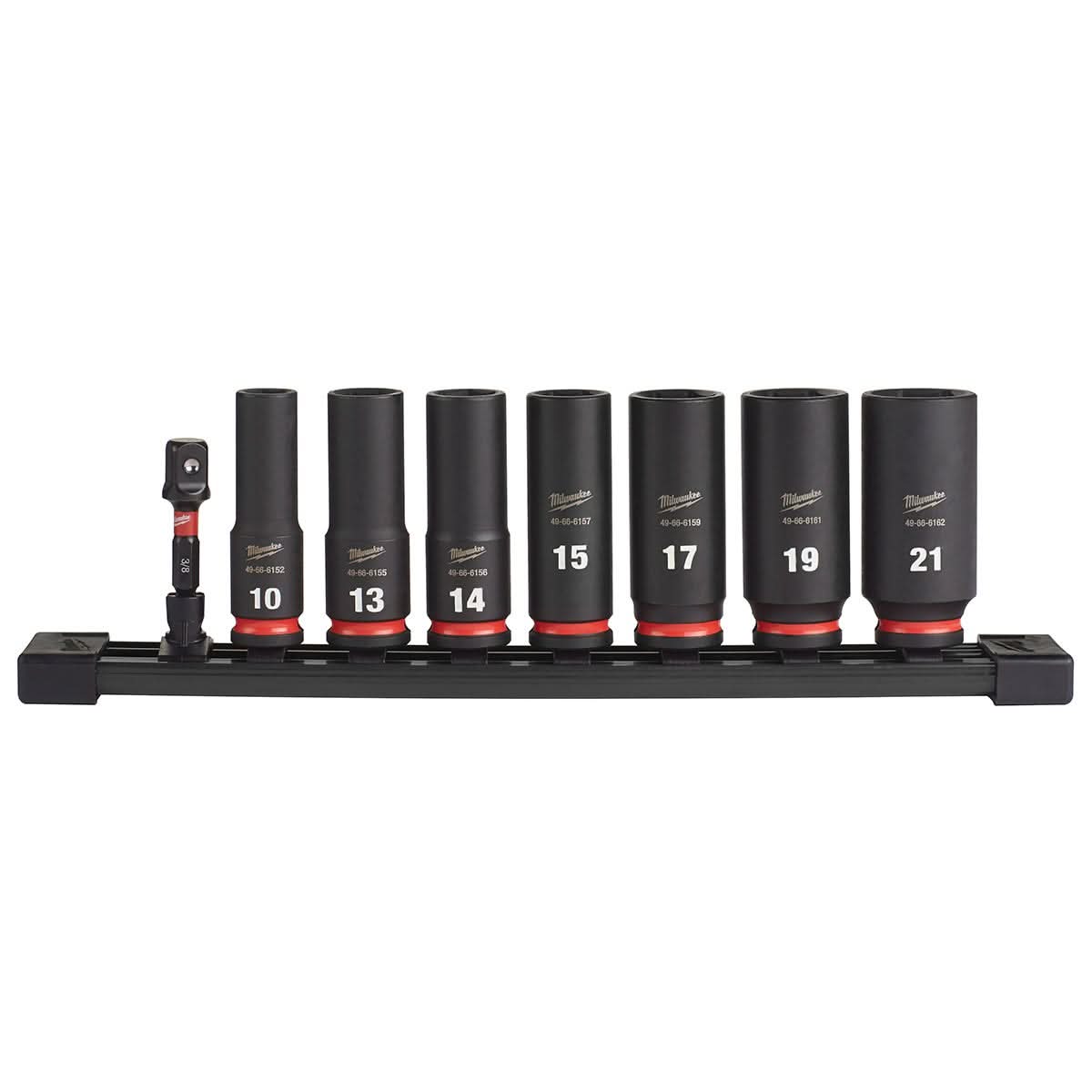 Milwaukee 49-66-7021 8-Piece SHOCKWAVE 3/8-Inch Drive Metric Deep 6-Point Impact Duty Socket Set