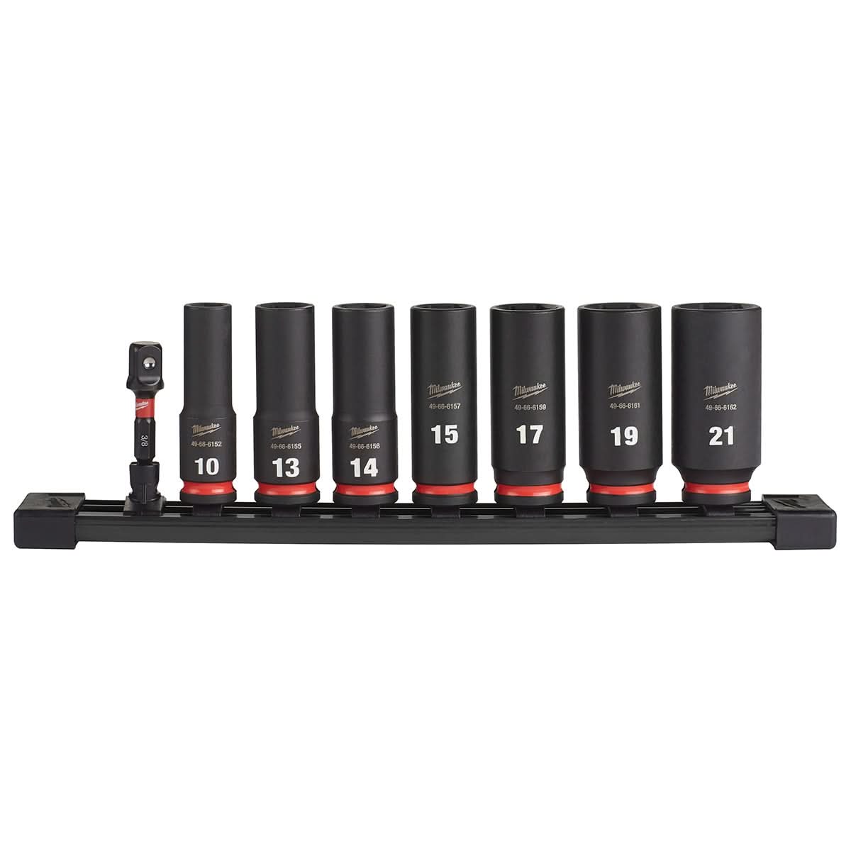 Milwaukee 49-66-7021 8-Piece SHOCKWAVE 3/8-Inch Drive Metric Deep 6-Point Impact Duty Socket Set (PROMO)