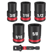 Milwaukee 49-66-7035 6PC SHOCKWAVE Impact Duty 3/8" Drive SAE Standard Socket Set