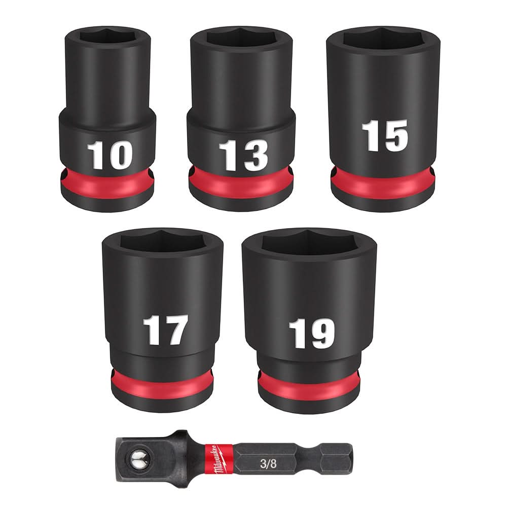 Milwaukee 49-66-7036 6PC SHOCKWAVE Impact Duty 3/8" Drive Metric Standard Socket Set
