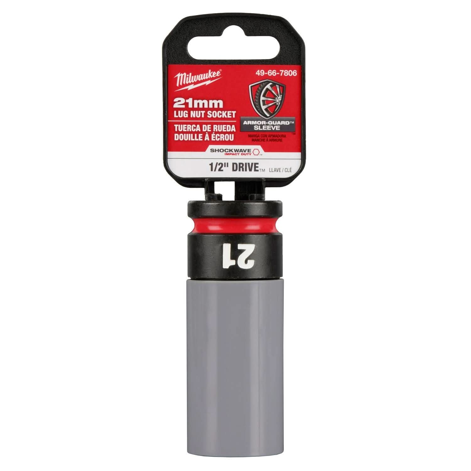 Milwaukee 49-66-7806 SHOCKWAVE Impact Duty 1/2 Drive 21MM Metric