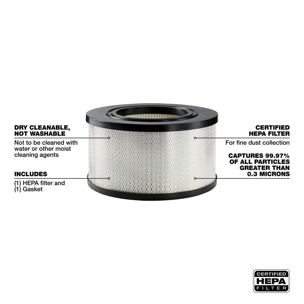 Milwaukee 49-90-1952 HEPA Filter for 8960-20 Dust Extractor