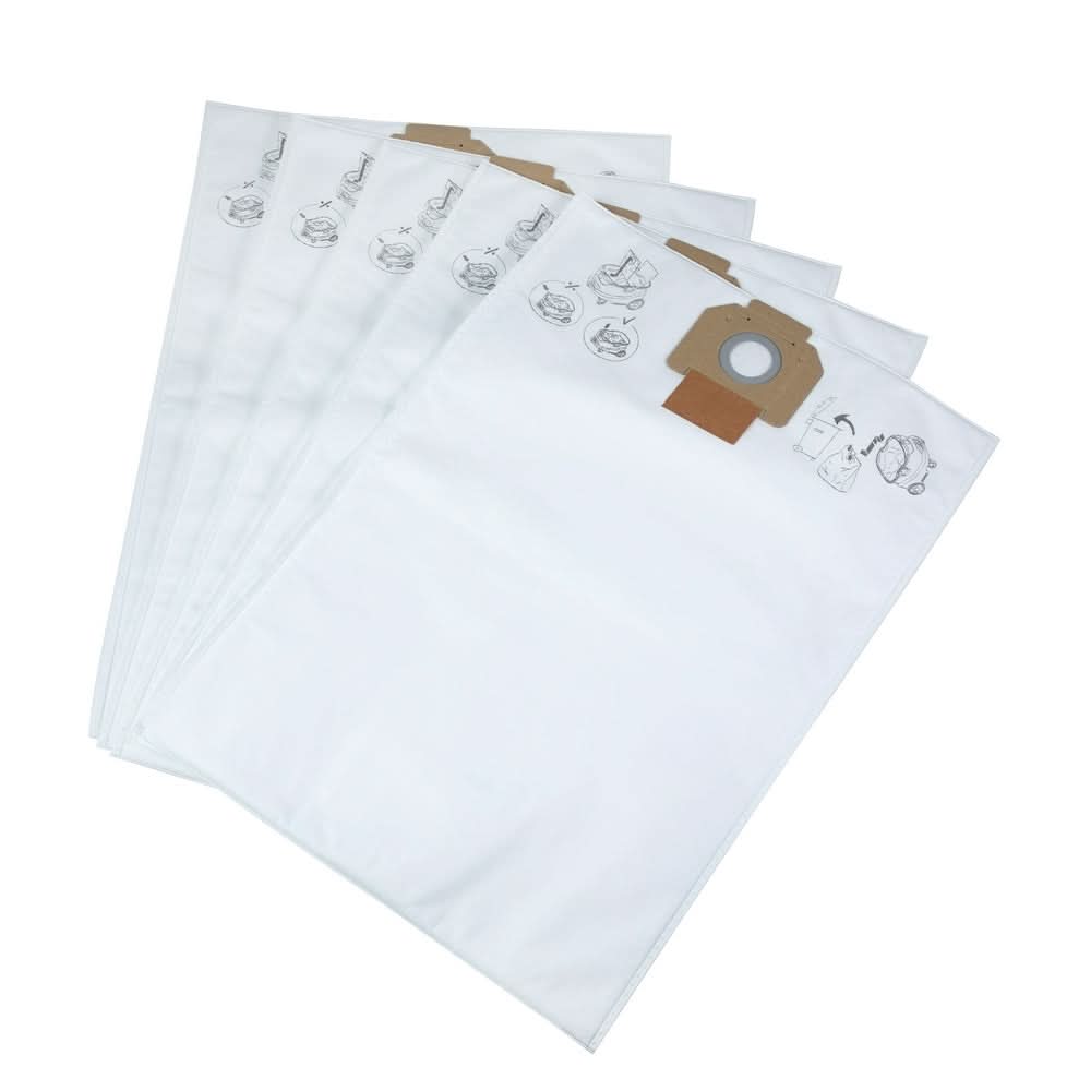 Milwaukee 49-90-1955 Fleece Dust Bags for 8960-20 Vac, 5-Pack