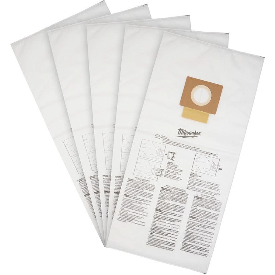 Milwaukee 49-90-1999 Fleece Dust Bags (5PK) - 12 Gallon