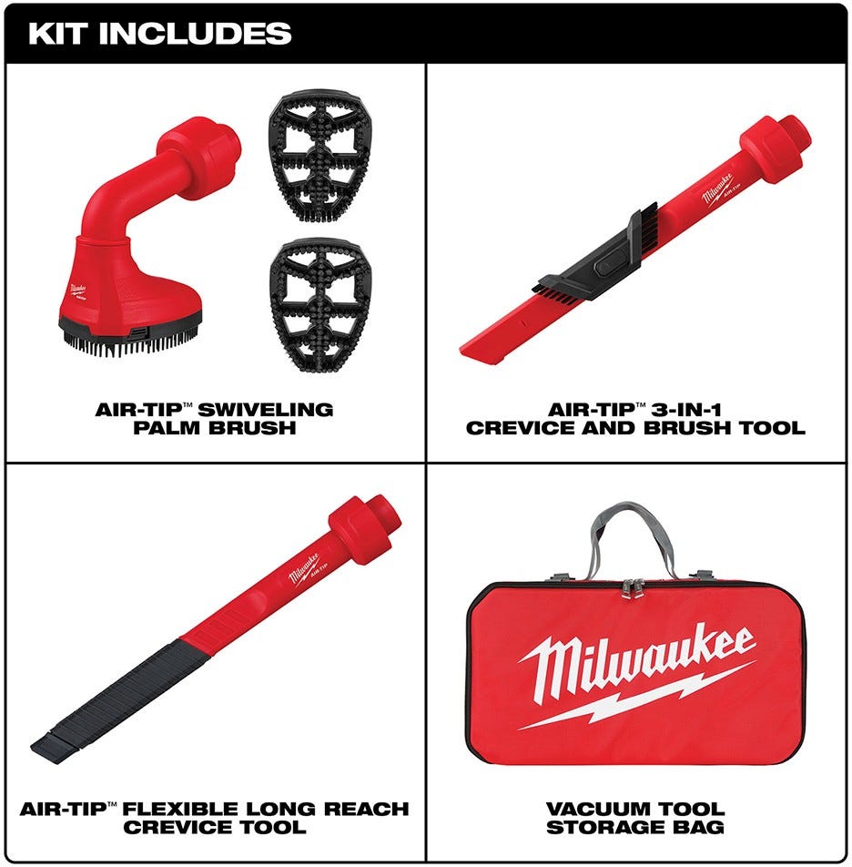 Milwaukee 49-90-2019A AIR-TIP 3-Piece Automotive Vacuum Tool Kit