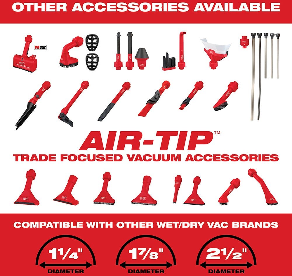 Milwaukee 49-90-2023 AIR-TIP 3-in-1 Crevice and Brush Tool