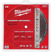 Milwaukee 49-93-7140 14" DIAMOND MAX All-Purpose Segmented Turbo Diamond Blade