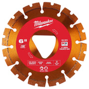 Milwaukee 49-93-7264 Orange 6 in. x .100 in. Diamond Blade for Green Concrete