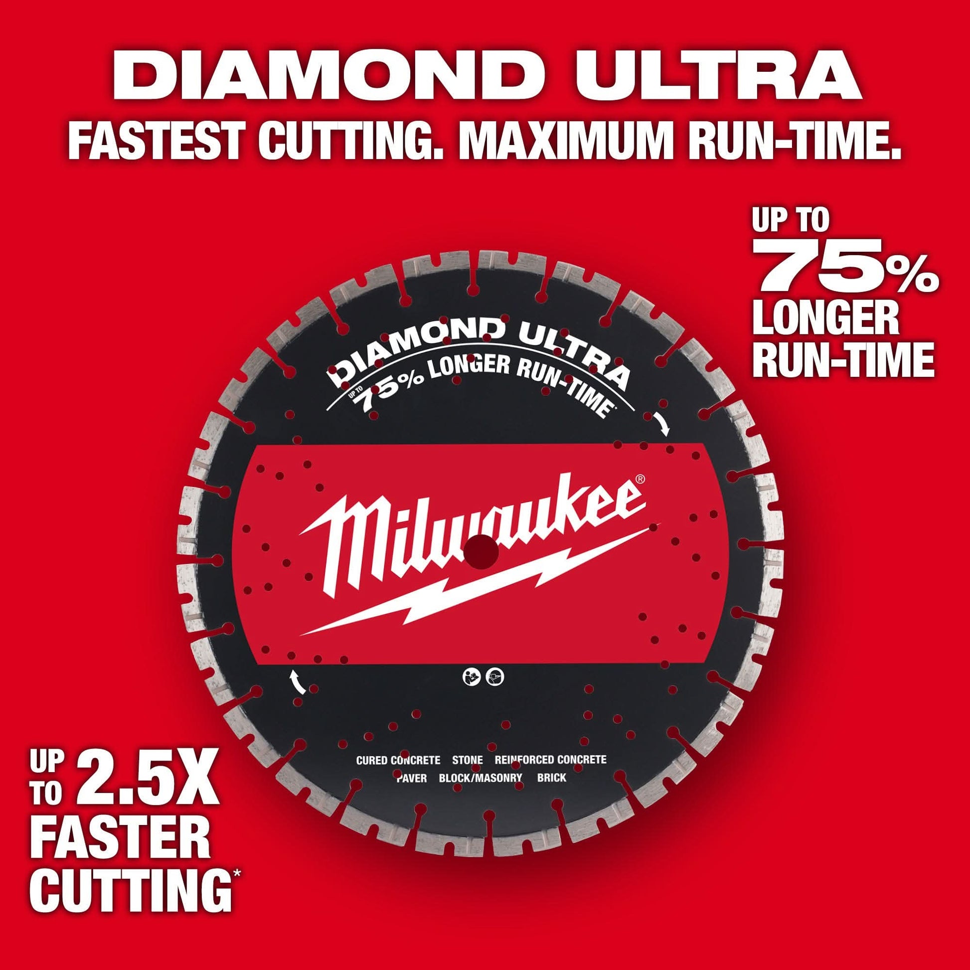 Milwaukee 49-93-7540 14" DIAMOND ULTRA Segmented Turbo, General Purpose Diamond Blade
