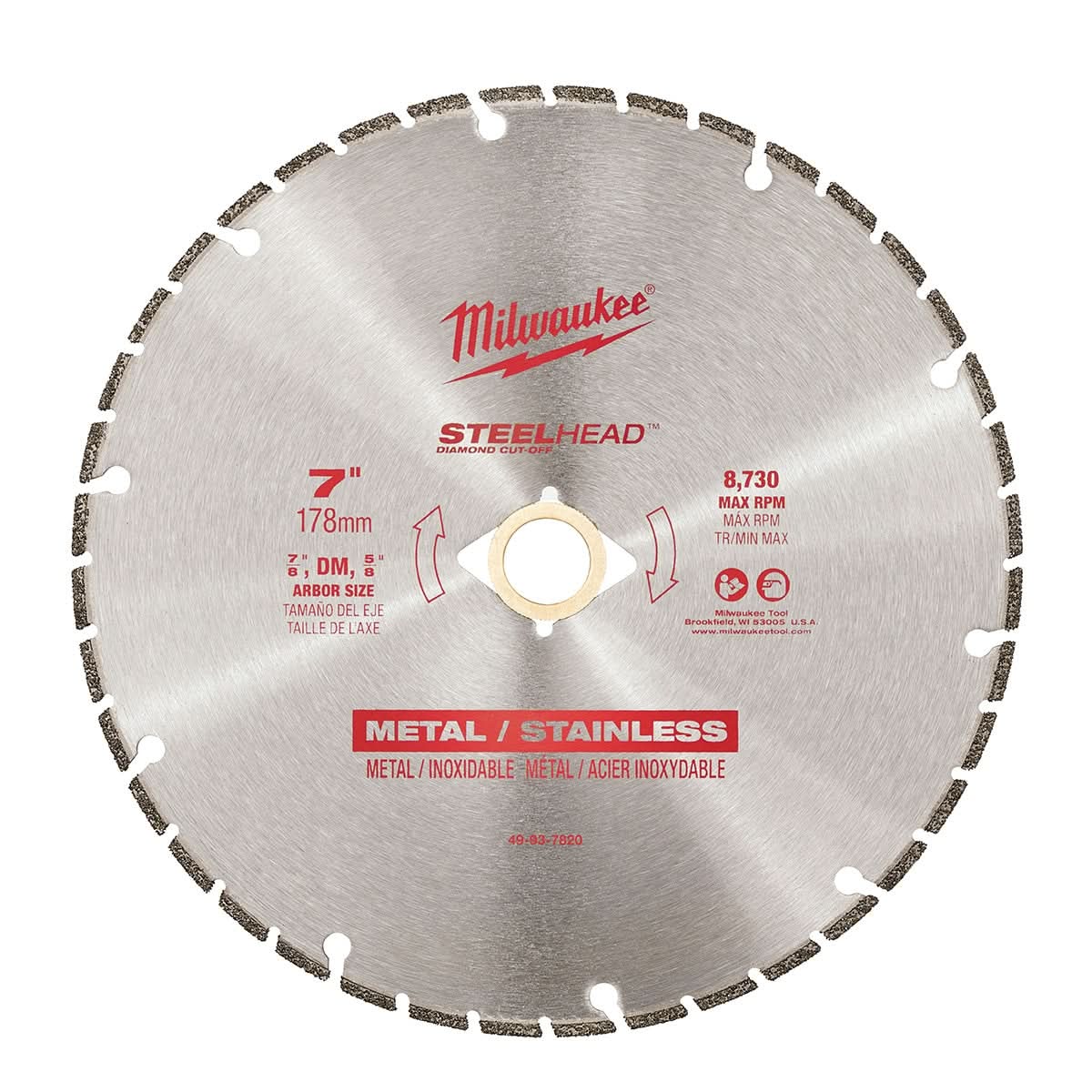 Milwaukee 49-93-7820 7" SteelHead Diamond Cut-Off