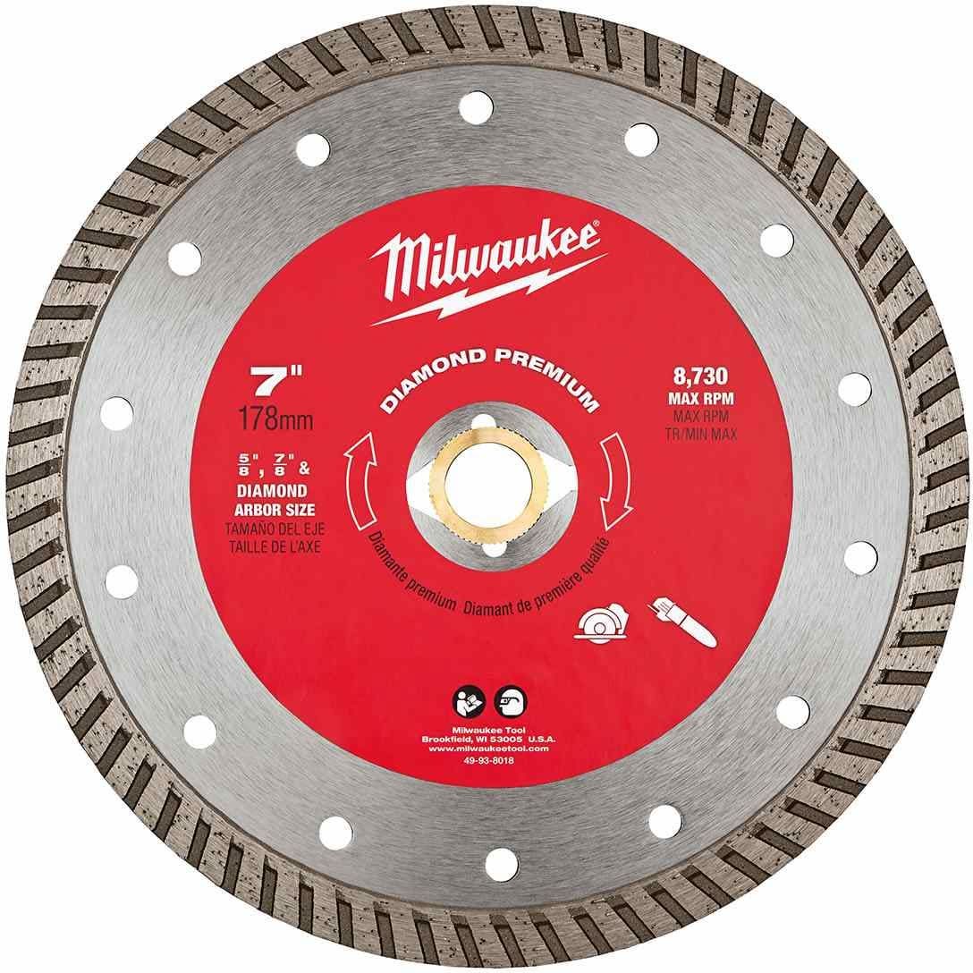 Milwaukee 49-93-8018 7-Inch Diamond Premium Turbo