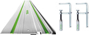 Festool 491498 FS 1400 55" Guide Rail with Two 4-11/16-in Screw Clamps