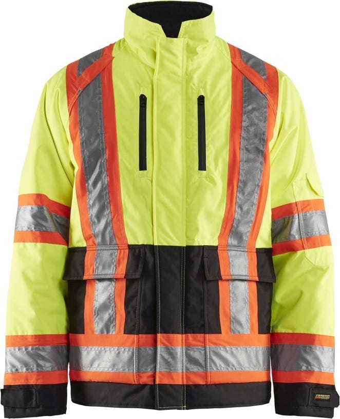 Blaklader 49281977 Hi-Vis Winter Jacket, High-Visibility Yellow / Black
