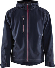 Blaklader 49392517 Pro Softshell Jacket, Dark Navy / Red