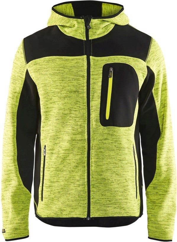 Blaklader 49402117 Knitted Jacket, High-Visibility Yellow / Black