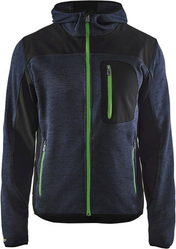 Blaklader 49402117 Knitted Jacket, Dark Navy / Green