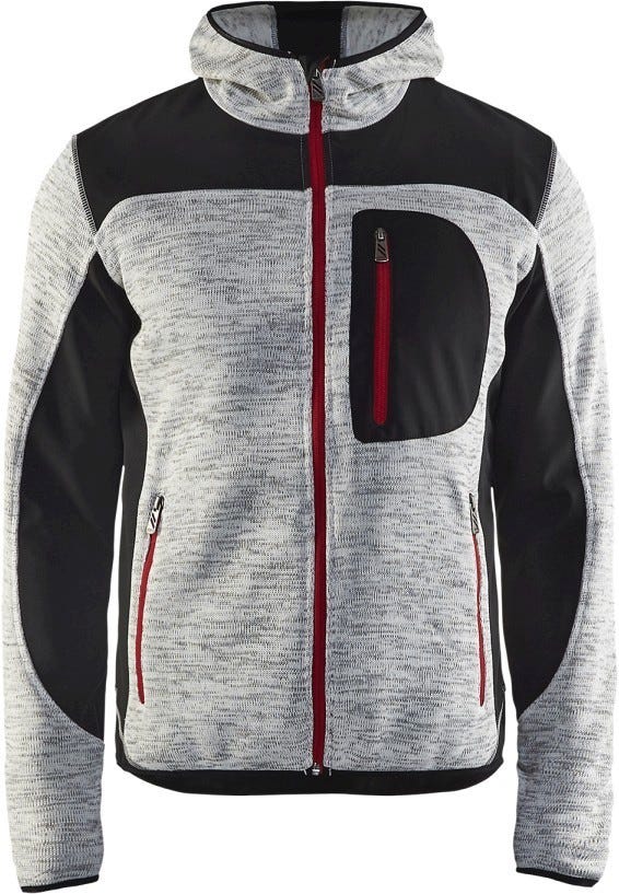 Blaklader 49402117 Knitted Jacket, Grey Melange / Black