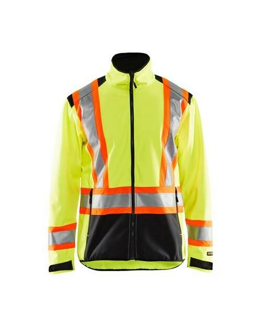 Blaklader 49752517 Hi-Vis Softshell Jacket, High-Visibility Yellow / Black