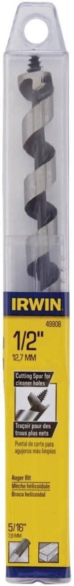 Irwin 49908 Power Drill I-100 Auger Bit 1/2-in.