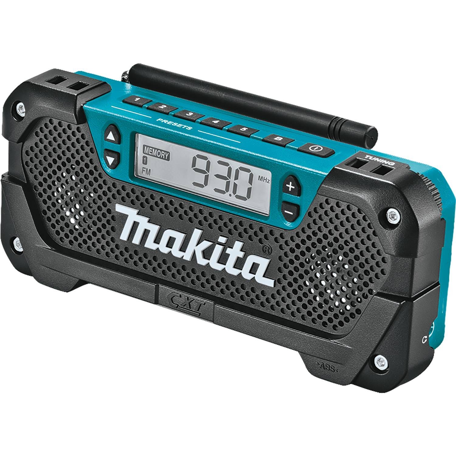 Makita RM02 12V max CXT Lithium-Ion Cordless Compact Job Site Radio, Tool Only