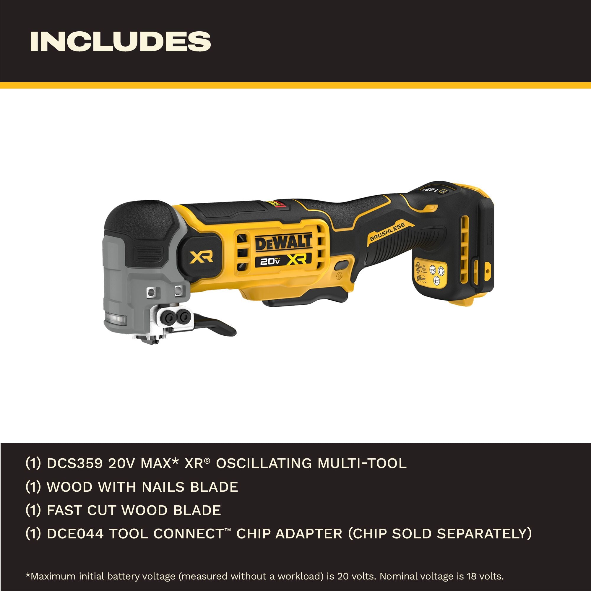 DEWALT 20V MAX* XR® Oscillating Multi-Tool (Tool Only)