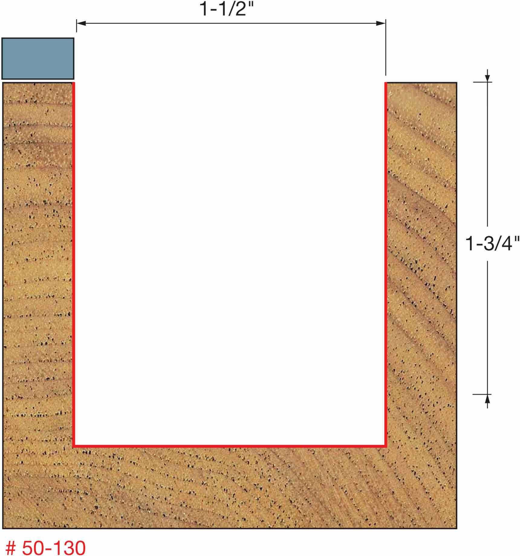 Freud 50-130 1-1/2-Inch Top Bearing Flush Trim Router Bit