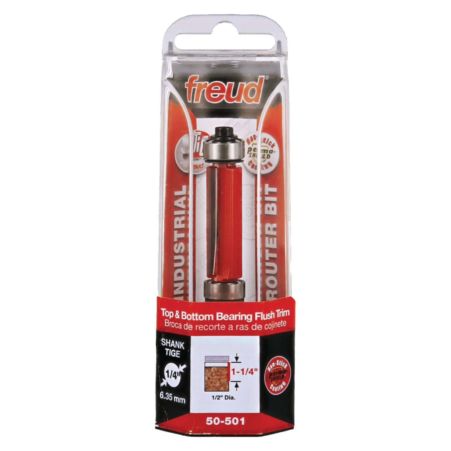 Freud 50-501 1/2-Inch Top & Bottom Bearing Flush Trim Router Bit