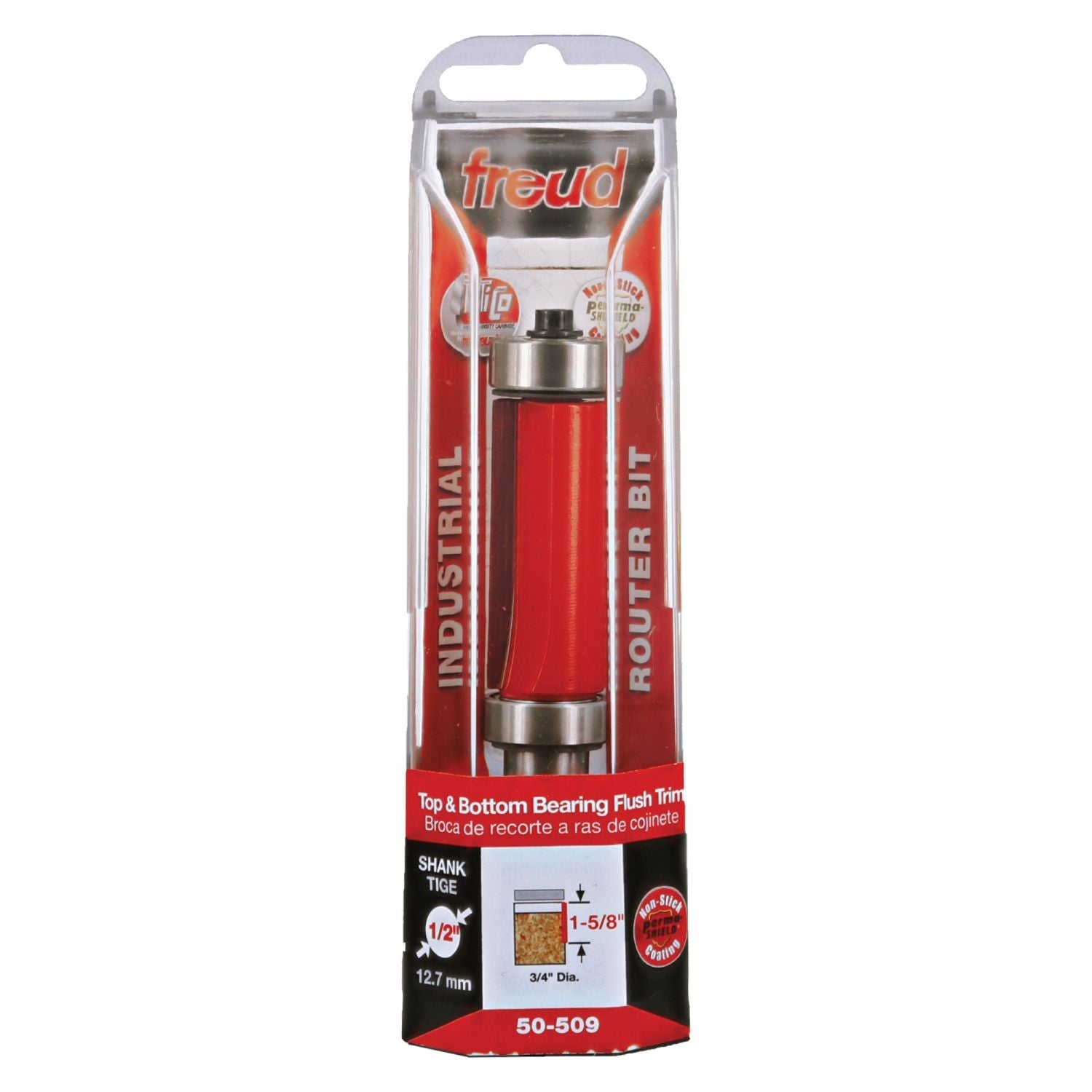 Freud 50-509 3/4-Inch Top & Bottom Bearing Flush Trim Router Bit