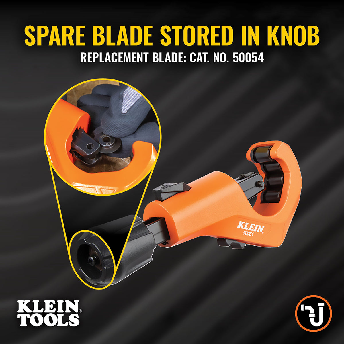 Klein 1-5/8-in. Quick-Adjust Tubing Cutter (50061) feature detail