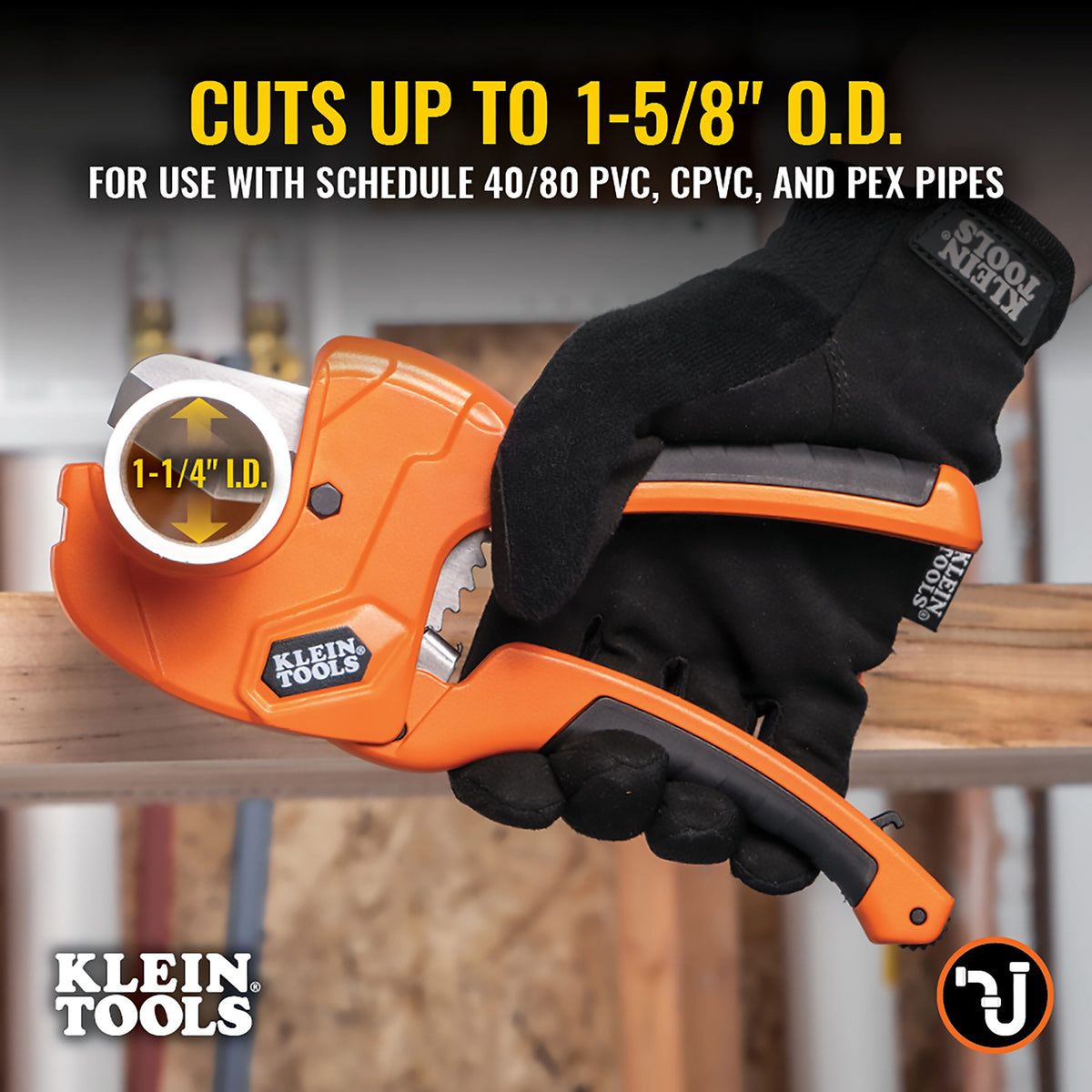 Klein 1-1/4-in. Ratcheting PVC Pipe Cutter (50063) feature detail