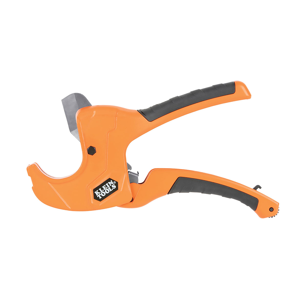 Klein 1-1/4-in. Ratcheting PVC Pipe Cutter (50063) open front view