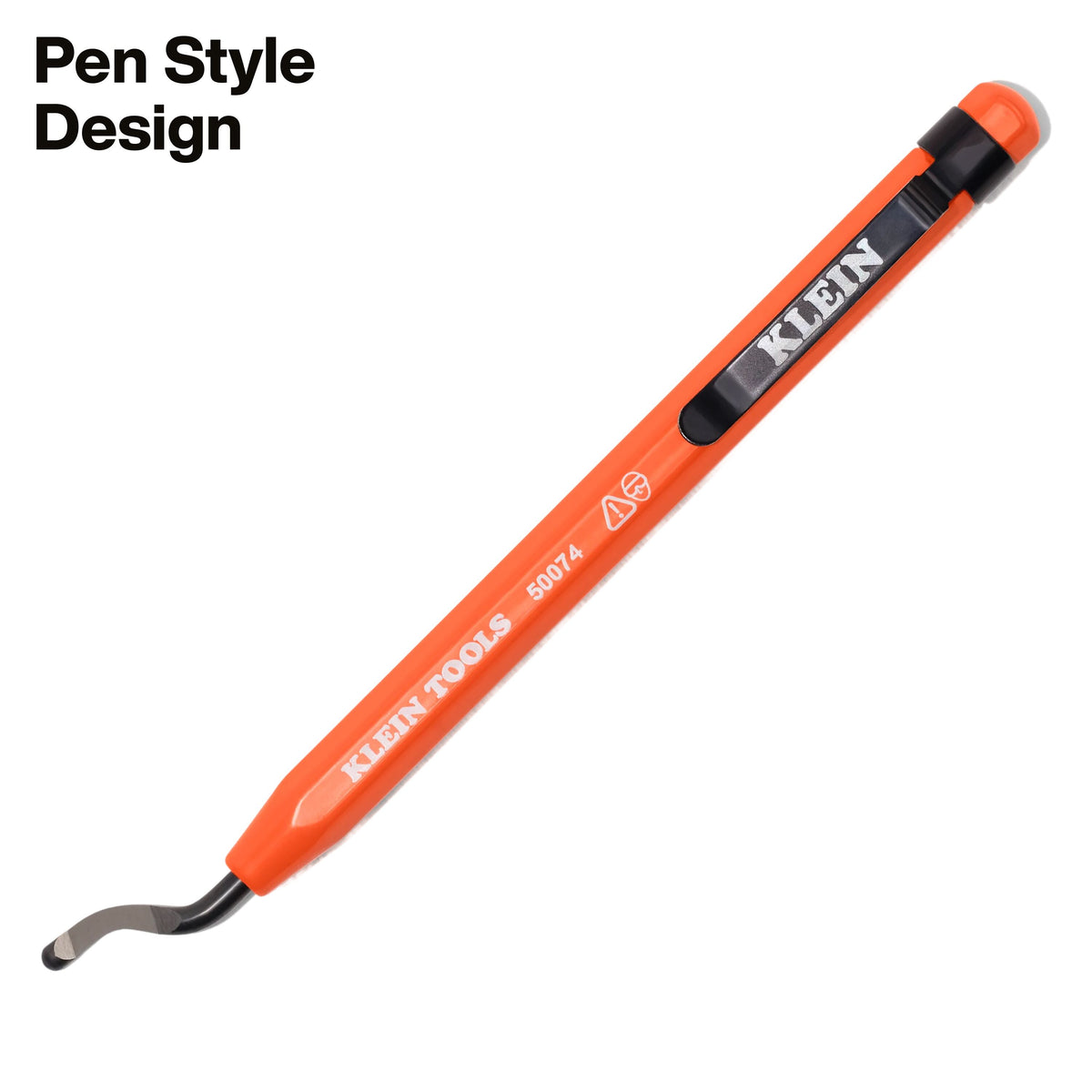Klein Tools 50074 reaming pen deburring the inside and outside of PVC and conduit