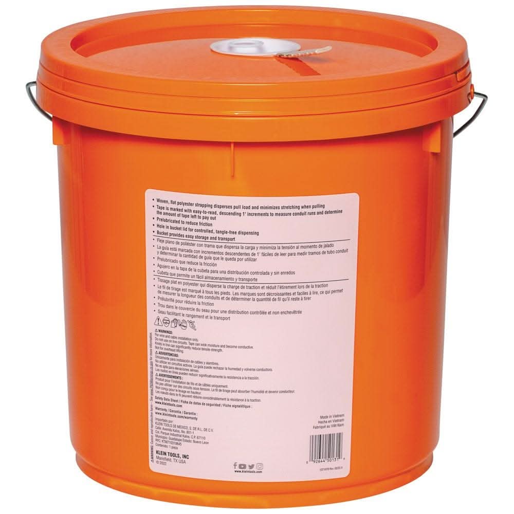 Klein Tools 50131 Conduit Measuring Pull Tape, 1800-Pound x 1300-Foot